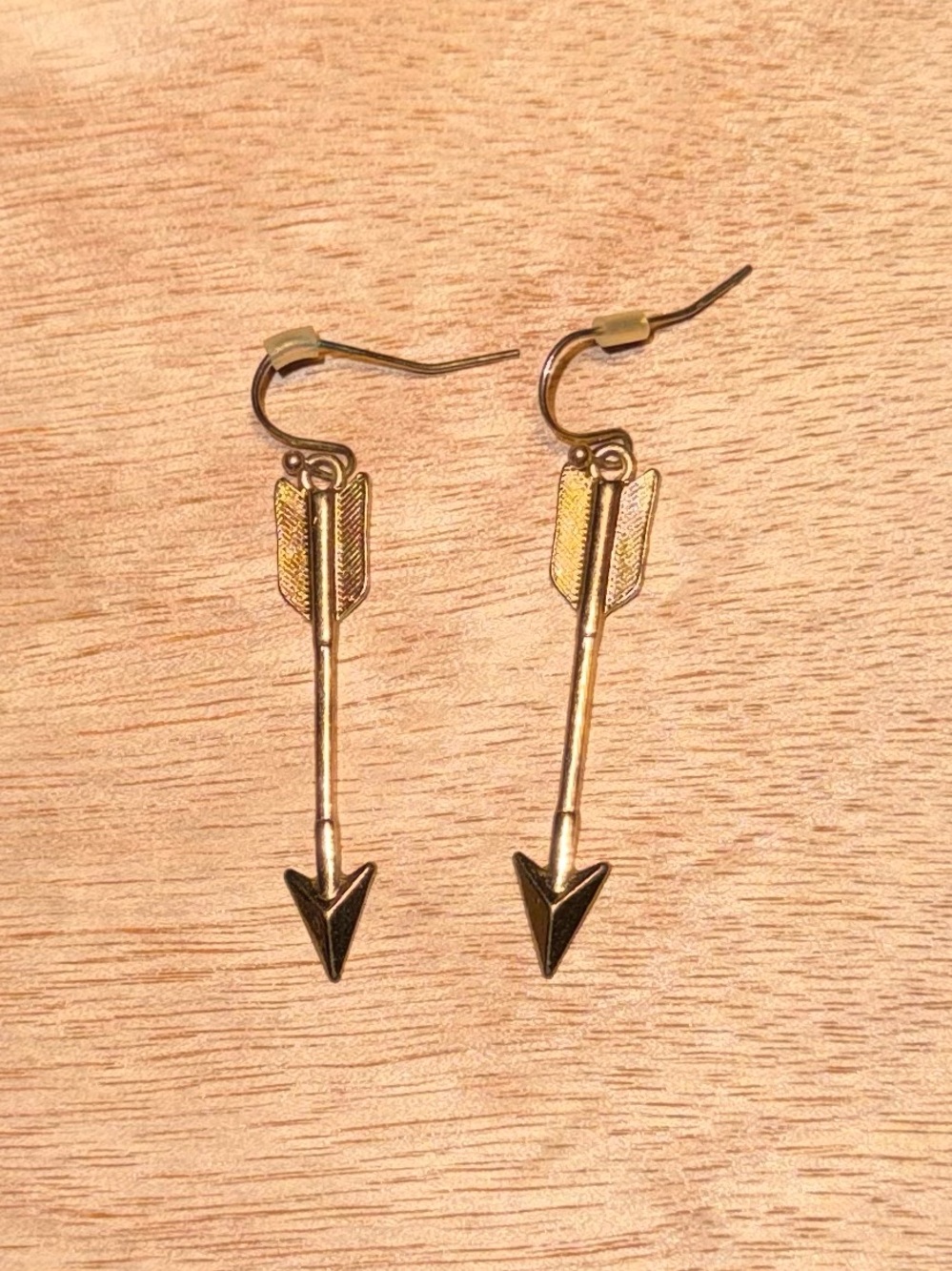 Gold Arrow Drop Earrings